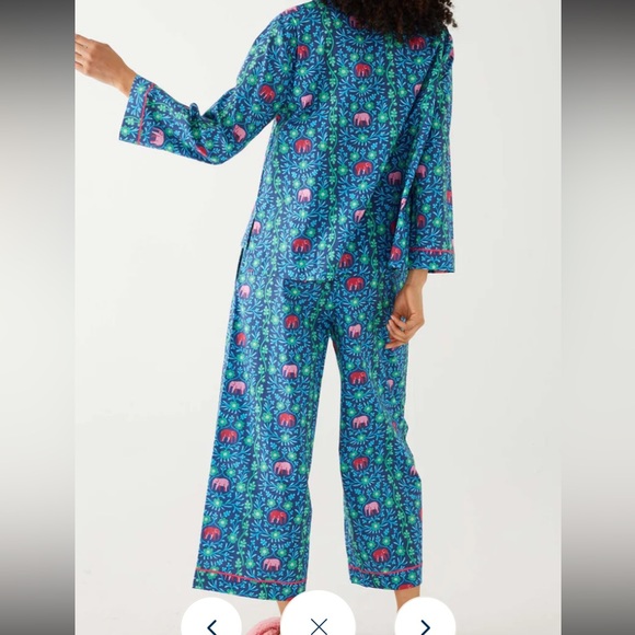 OVER THE COTTON MOON PAJAMA SET - ELEPHANT GARDEN SET - Picture 2 of 9